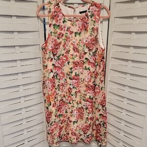 Tommy Hilfiger Pink Floral Sleeveless Midi Dress Size 16